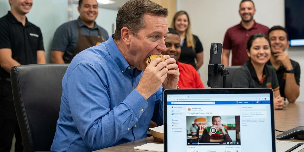 Image for: Burger King President Eats Entire Whopper On Camera In Statement That Requires No Statement