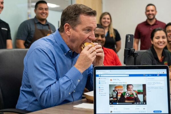 Image for: Burger King President Eats Entire Whopper On Camera In Statement That Requires No Statement