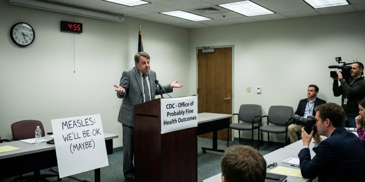 Image for: CDC Confirms Measles Is "Probably Fine" Following Internal Reorganization That Eliminated The Department That Knew About Measles