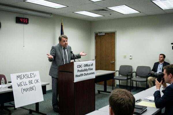 Image for: CDC Confirms Measles Is "Probably Fine" Following Internal Reorganization That Eliminated The Department That Knew About Measles