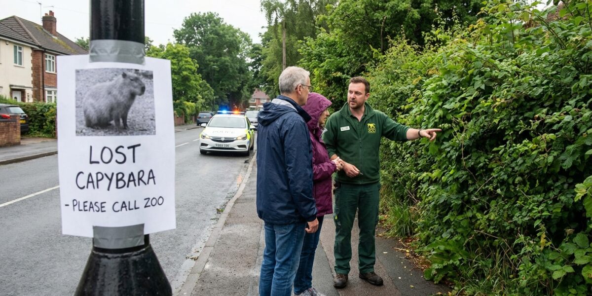 Image for: English Zoo's Escaped Capybara Was There For One Day. One Day. It Arrived Yesterday.
