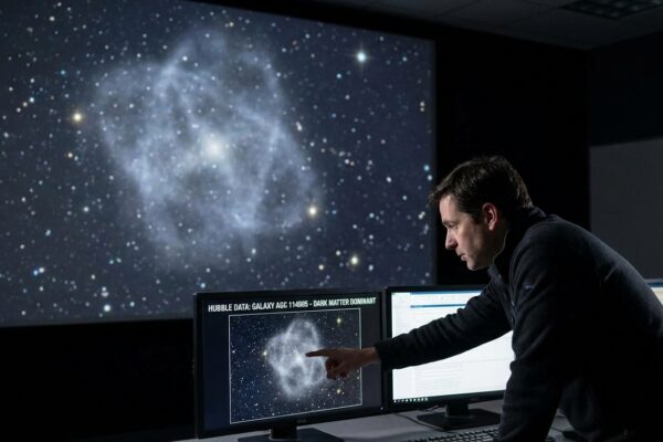 Image for: Hubble Telescope Discovers Galaxy Made Almost Entirely Of Dark Matter, Physicists Ask Universe Politely To Explain Itself