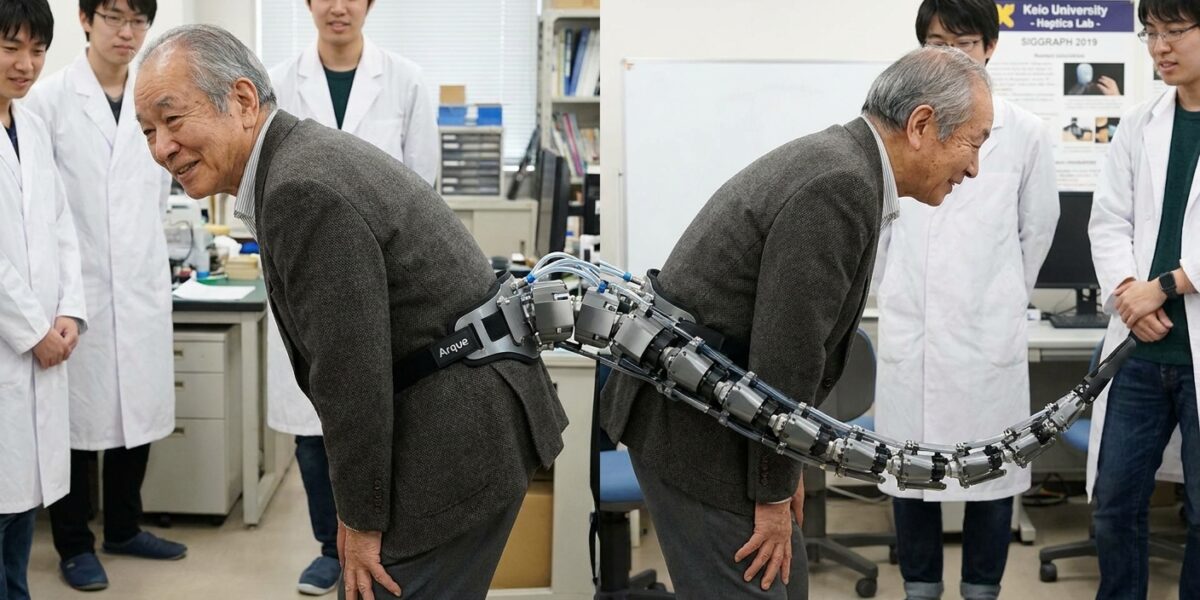Image for: Japan Has Spent 25 Million Years Of Evolution's Work And Put The Tail Back; The Tail Is Robotic, One Meter Long, Seahorse-Inspired, And Designed For The Elderly; Evolution Has Not Commented; Douglas Has The Structural Analysis