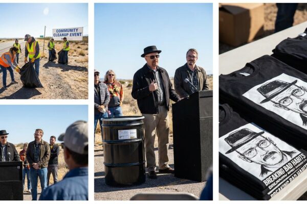 Image for: New Mexico Resurrected Walter White To Pick Up Trash And It Worked; 19,000 Volunteers Removed 10.5 Million Pounds Of Litter; The Salamanca Cousins Are Now Threatening Litterers In Spanish; The T-Shirts Say 'Keep Litter Out Of My Territory'; Brent Has Never Been Prouder Of A Government Program