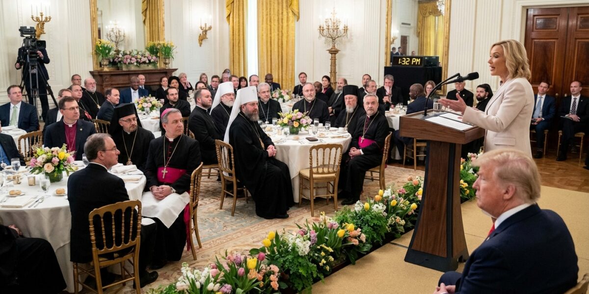 Image for: On Good Friday, A Reflection On The Easter Lunch At Which The Director Of The White House Faith Office Compared Trump To Jesus Christ, Then The White House Deleted The Video, Which Is Also A Familiar Pattern