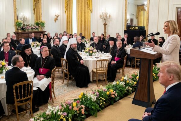 Image for: On Good Friday, A Reflection On The Easter Lunch At Which The Director Of The White House Faith Office Compared Trump To Jesus Christ, Then The White House Deleted The Video, Which Is Also A Familiar Pattern