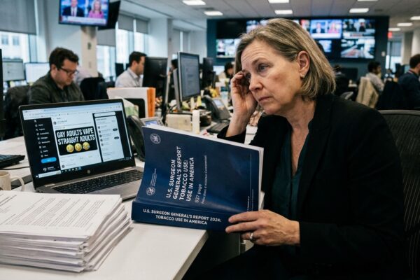 Image for: The Surgeon General Wrote 837 Pages About Tobacco Use In America; The Internet Read The Headline; The Headline Is 'Gay People Vape More'; The 837 Pages Explain Why And The Why Is Not Funny; The Headline Is Being Treated As Comedy; Yolanda Has Read The Report And The Report Is About Trauma