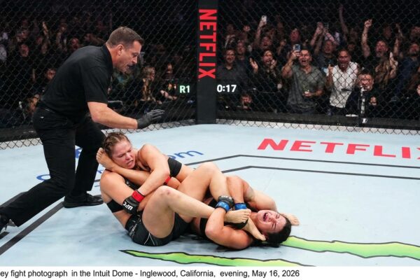 Image for: Ronda Rousey Came Out Of Retirement After Nearly A Decade To Fight Gina Carano On Netflix And Won In Seventeen Seconds With The Same Move That Made Her Famous; The Move Is An Armbar; She Then Said She Wants To Have More Babies And Has To Get Cooking; Frank Has Counted Twice; The Number Is Still 17; The Number Is Still The Number