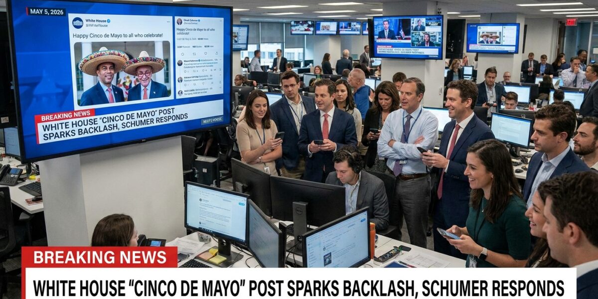 Image for: The Official White House Account Posted An AI Image Of Schumer And Jeffries In Sombreros Drinking Margaritas At The Border With A Sign That Says 'I Love Illegal Immigrants' For Cinco De Mayo; Schumer Responded With A Photo Of Trump And Jeffrey Epstein In Sombreros; 20,800 People Liked The Original; 15,600 Commented; A Mexican Republican Said He Was Offended; An Iraq Vet Called It 'Extremely Weak Trolling'; Yesterday It Was The Mandalorian; Today It Is Sombreros; Tomorrow Is Tuesday