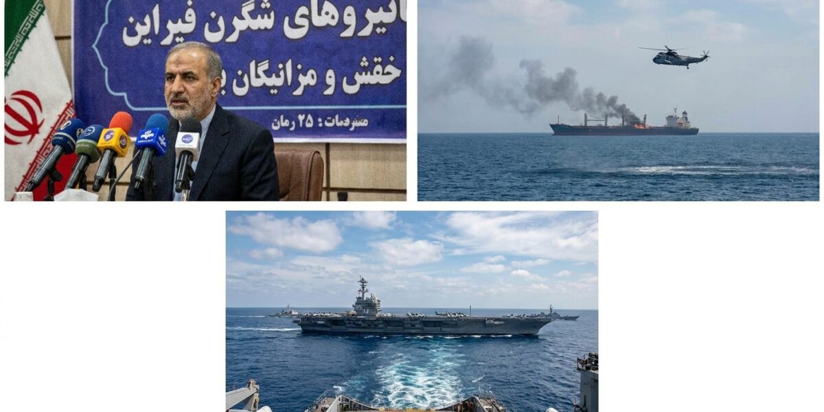 Image for: The USS Gerald R. Ford Has Officially Exited The Mediterranean After Its Longest Deployment Since The Cold War; Iran Has Described The Strait Of Hormuz As Having Importance 'On The Level Of An Atomic Bomb'; A Cargo Ship Off Qatar Was Hit By An Unknown Projectile On Sunday; Patricia Has Been Watching The Strait For Weeks; Patricia Has Notes