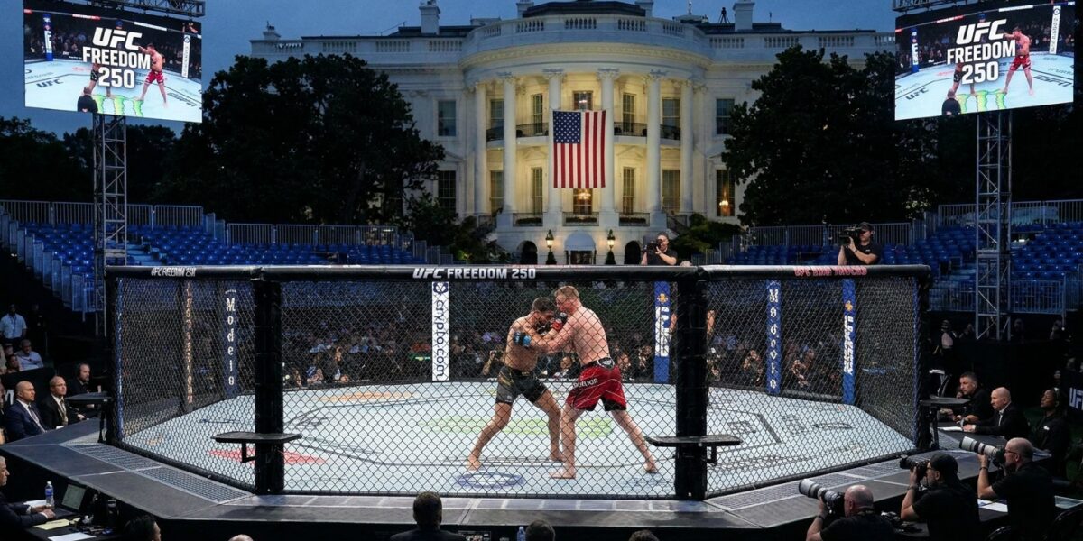 Image for: Tonight At Eight P.M. Eastern The UFC Will Conduct A Mixed Martial Arts Card On The South Lawn Of The White House With Crypto.com And Ram Trucks As Presenting Sponsors, Topuria Versus Gaethje As The Main Event, And Alex Pereira Attempting To Become The First Three-Division Champion In UFC History In The Co-Main; Frank Cleared His Whole Evening; Frank Has The Card In Front Of Him; Frank Has The Streaming Service Pulled Up; Frank Has Snacks; Frank Is Going To Try Again To Preview This Fight Without Losing The Preview To The Venue; Frank Will Report Back