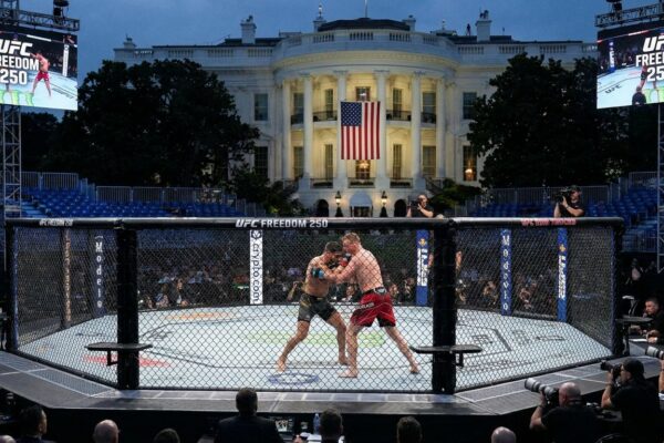 Image for: Tonight At Eight P.M. Eastern The UFC Will Conduct A Mixed Martial Arts Card On The South Lawn Of The White House With Crypto.com And Ram Trucks As Presenting Sponsors, Topuria Versus Gaethje As The Main Event, And Alex Pereira Attempting To Become The First Three-Division Champion In UFC History In The Co-Main; Frank Cleared His Whole Evening; Frank Has The Card In Front Of Him; Frank Has The Streaming Service Pulled Up; Frank Has Snacks; Frank Is Going To Try Again To Preview This Fight Without Losing The Preview To The Venue; Frank Will Report Back