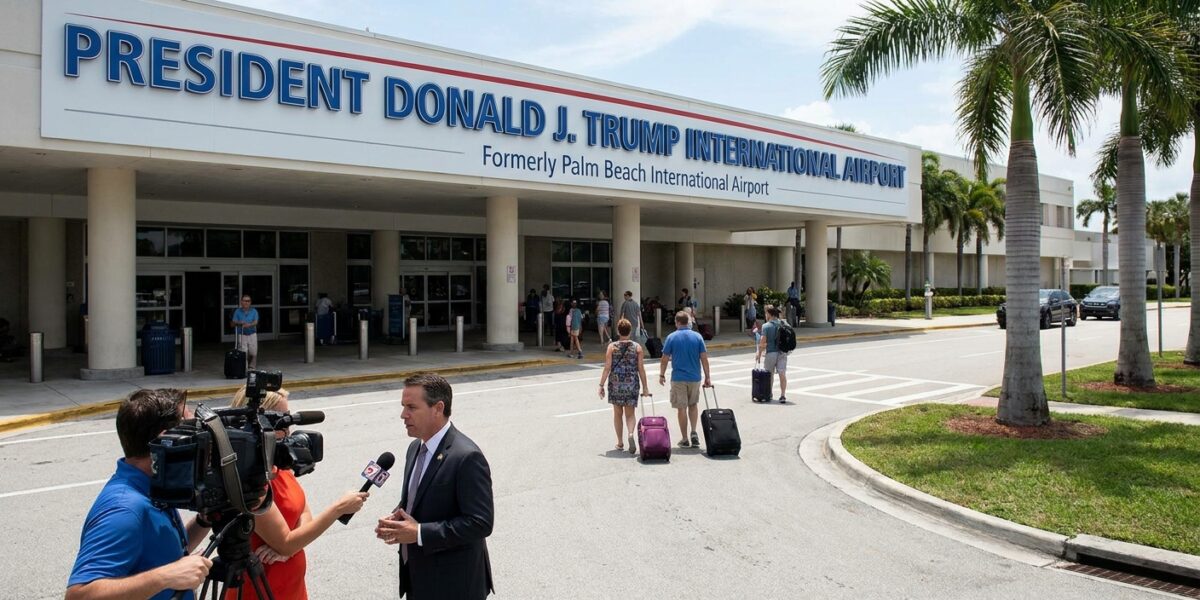 Image for: Palm Beach International Airport Was Officially Renamed President Donald J. Trump International Airport On July Ninth Under A Florida State Law; Eric Trump Landed The First Aircraft; The Airport's Three-Letter Code Will Change From PBI To DJT On August Eighteenth; An Internal United Airlines Memo Instructed Agents To Offer Objecting Customers Free Rebooking To Fort Lauderdale Or Miami; United Then Stated The Memo Was 'Poorly Worded And Not Accurate'; Brent Has Flown Through PBI Once, In 2011, And Remembers The Smoothie Being Expensive; Brent Is Therefore The Most Credentialed Aviation Correspondent This Publication Has; Brent Will Take It From Here