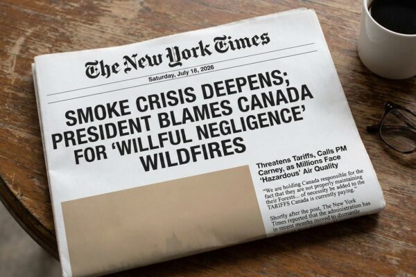 Image for: The President Announced On Truth Social That The United States 'Is Being Unnecessarily Invaded By Filthy, Polluted, And Unhealthy Air' From Canadian Wildfires, Declared It 'Willful Negligence,' And Stated The Cost 'Must Of Necessity Be Added To The TARIFFS Canada Is Currently Paying'; Patricia Has Covered Invasions Her Entire Career; This Is The First Invasion Conducted Entirely By Weather; Patricia Has Reviewed The Applicable Doctrine On Deterring An Airborne Adversary With Trade Policy; There Is No Applicable Doctrine; Patricia Also Notes The Administration Has Reportedly Been Dismantling The Federal Labs That Study Wildfire Smoke; The Watching, As Ever, Continues